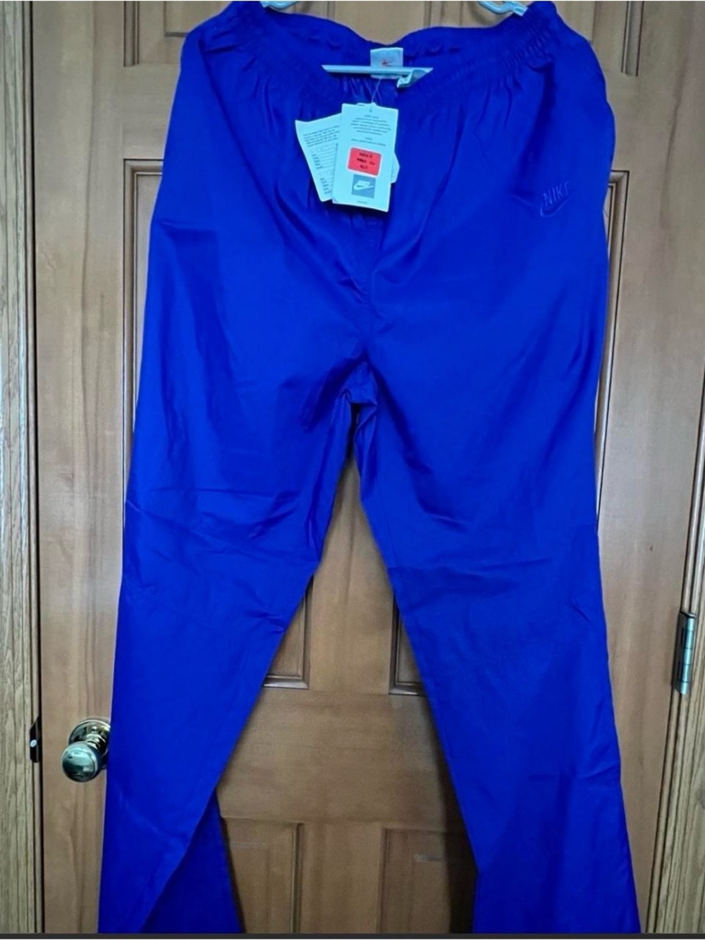 Vintage Nike Men’s XLT Royal Blue Nylon Track Pants NWT